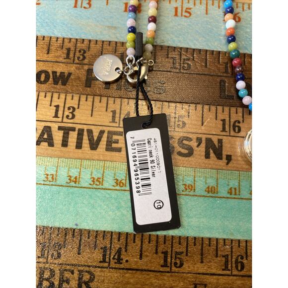 NORA Original Necklace Made In Norway Silver Tone Rainbow Round Glass Beads 18” - Picture 7 of 10
